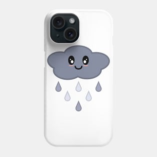 Kawaii Cute Happy Stormy Rain Cloud Phone Case