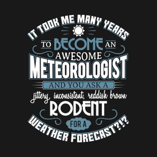 Awesome Meteorologist Weather Forecast Groundhog T-Shirt