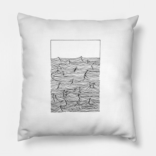 Waves Pillow by StuffStuffStuff