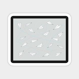 Paper planes pattern Magnet