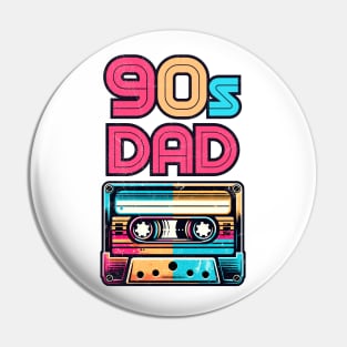 90s Dad Retro Cassette: Vintage Nostalgia Design Pin