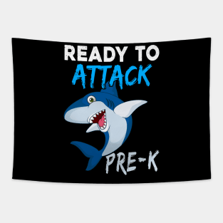 Shark Kids Ready To Attack Pre-k Boys Back To School Tapestry