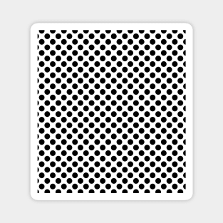 black and white polka dot pattern Magnet