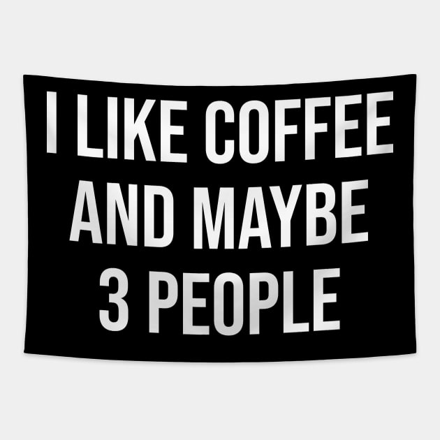 I Like Coffee and Maybe 3 People Tapestry by animericans