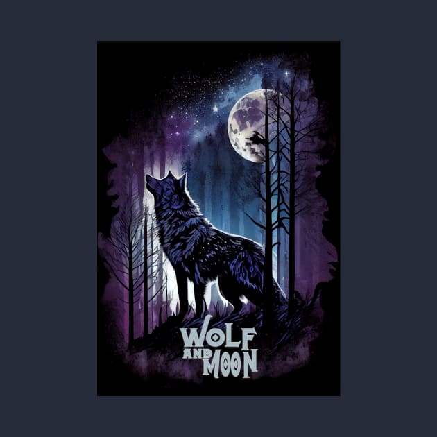 Wolf and Moon by ABART BY ALEXST 