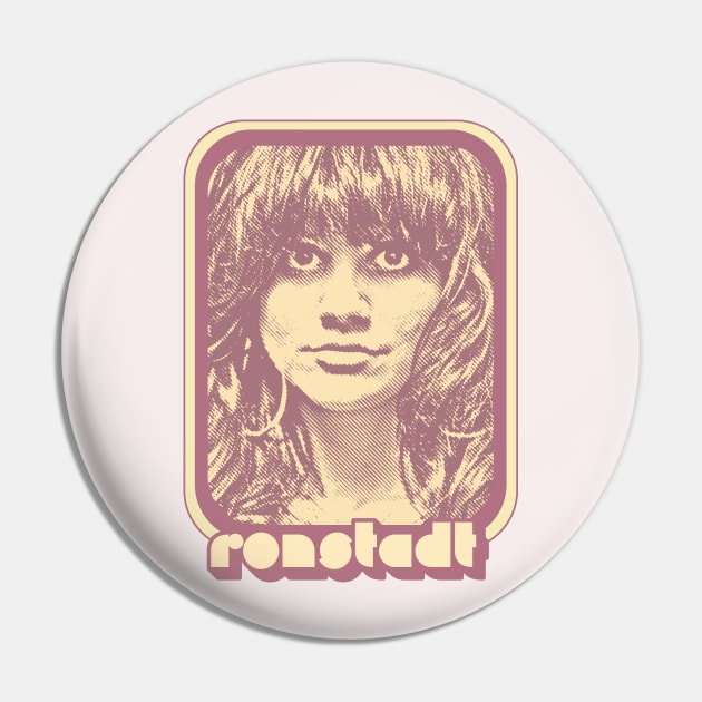 Linda Ronstadt /// Retro 70s Style Fan Art Design Pin by DankFutura