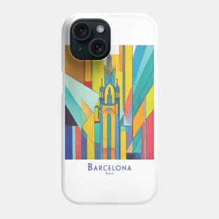 Vibrant Barcelona Church Artwork Phone Case