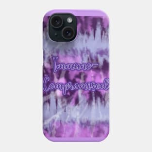 Immuno Compromised Fibro Lupus Crohns CFS FMS Spoonie Purple Tie Dye Phone Case