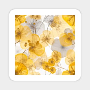 Pattern of beautiful yellow flowers Magnet