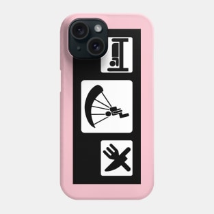 Eat sleep skydive (black) Phone Case