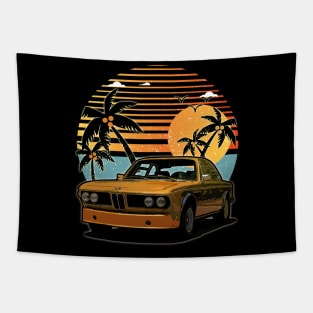 BMW CSL 1972 car sunset Tapestry