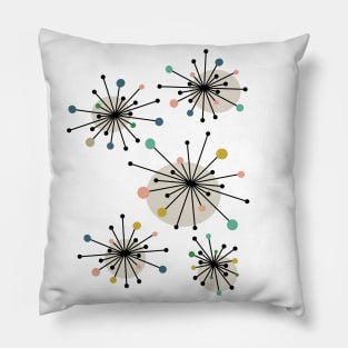 Mid Century Modern Atomic Starburst Pillow