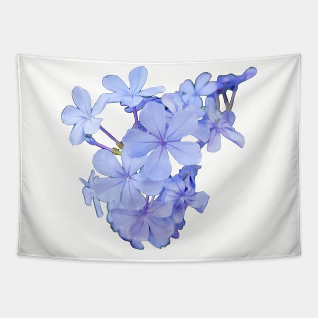 Little Blue Flowers Photo Tapestry by ellenhenryart