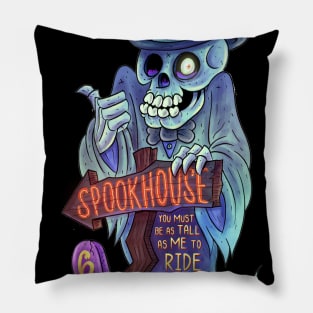 Come Inside the Spookhouse Pillow