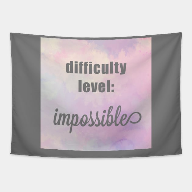 Difficulty Level Impossible Tapestry by Emma Lorraine Aspen