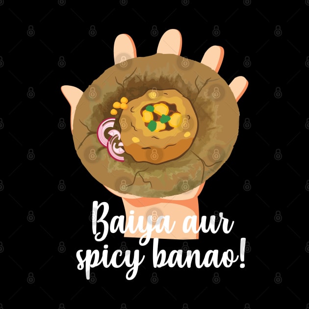 Spicy Pani Puri Hindi Quote India Pakistan Food Lovers by alltheprints