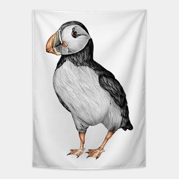 Little Puffin Tapestry by ECMazur