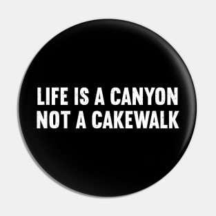 Life is a Canyon, Not a Cakewalk Pin