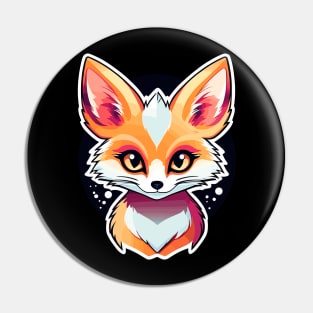 Fennec Fox Illustration Pin