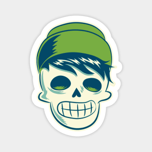 Hipster Skeleton with Beanie Magnet