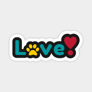 Love Your Pet - Pawprint Magnet