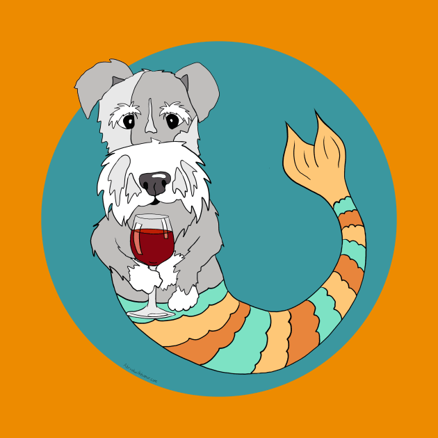 Sidney the Schnauzer Mermutt by abrushwithhumor