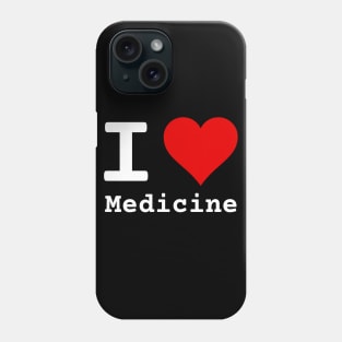 I Love Medicine | Stylized Heart Logo White Phone Case