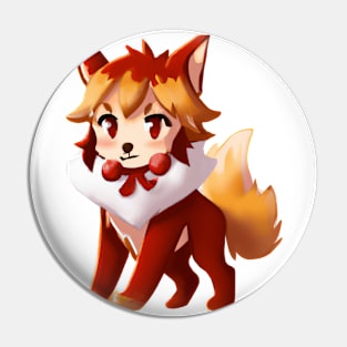 Cute Red Wolf Drawing Pin