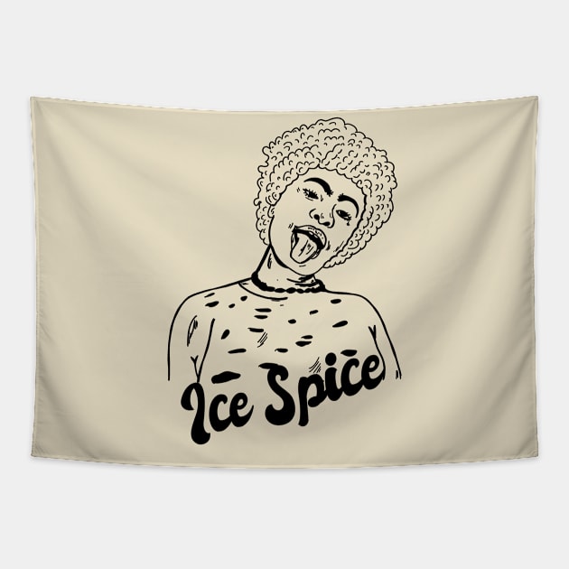 Ice Spice Style Classic Tapestry by Hand And Finger