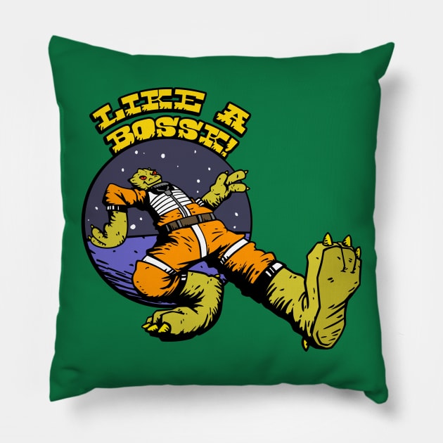 Like A Bossk! Pillow by blairjcampbell