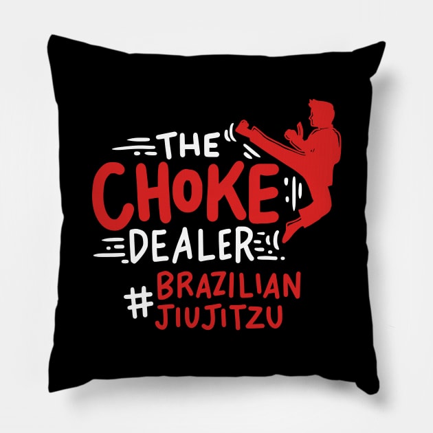 Choke Dealer Jiu Jitsu Pillow by TheBestHumorApparel