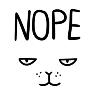 NOPE cat face T-Shirt