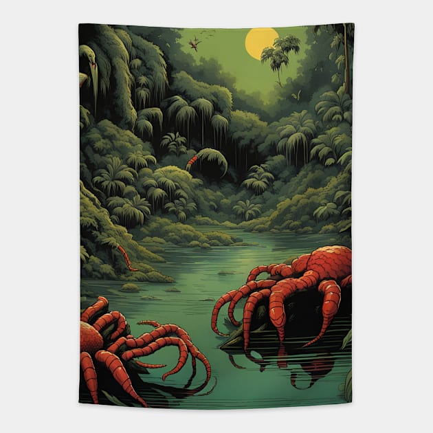 The River Crabs Tapestry by Lyvershop