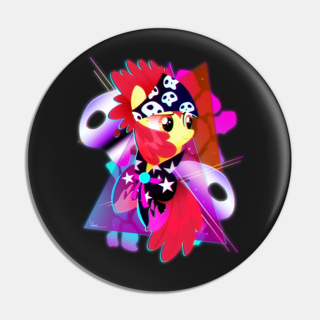 Synthwave Apple Bloom Pin by Ilona's Store