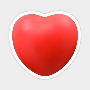 Red Heart Shape - 3D Love Heart Magnet