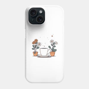 Cup of Coffee And Flowers Phone Case