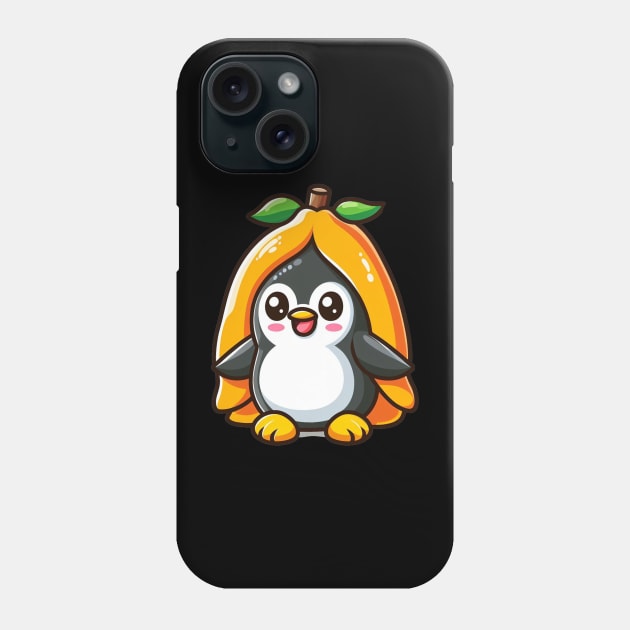 Tropical Penguin Paradise: Mango Penguin Magic Phone Case by abdelDes