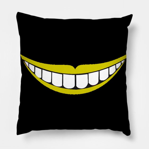 Funny smiley  face mask Pillow by hsmaile