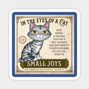 Gray Tabby Kitty on tannish In The Eyes of The Cat! Magnet