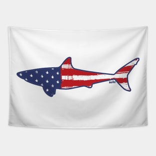 Fourth Of July Patriotic Shark Tapestry