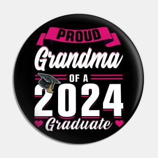 Proud Grandma Of A 2024 Graduate Senior Graduation Pin