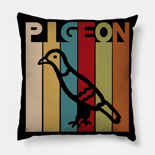 Vintage pigeon colorful design pigeon whisperer sport Pillow by FindYourFavouriteDesign