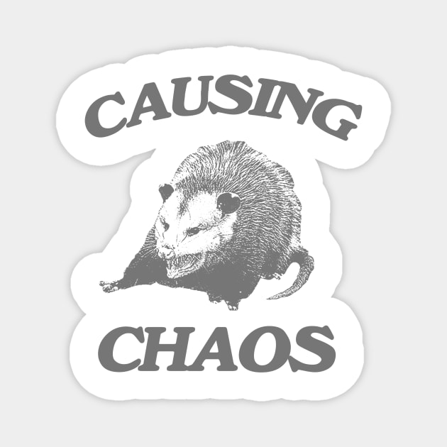 Opossum causing chaos shirt, Funny Possum Meme Magnet by CamavIngora