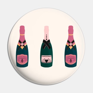 Pink Champagne bottles Pin