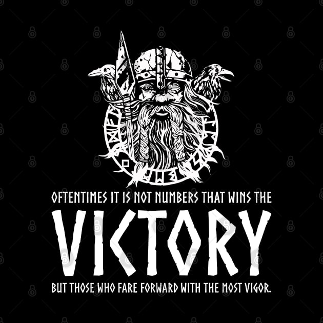 Norse Mythology Proverb - Victory - Nordic Viking God Odin by Styr Designs