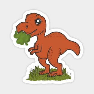 Shamrock dino st patricks day Magnet