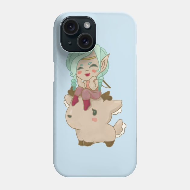 Forest Elf and Deer Familiar Phone Case by FlutesLoot