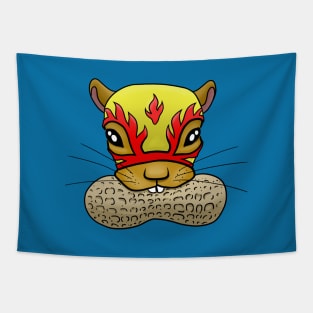 Luchador Squirrel Nut Biter Tapestry