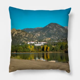 Stanley Hotel and Rocky Mountains Pillow