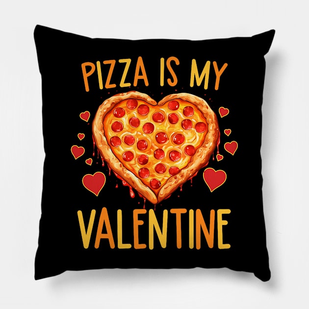 Pizza is my Valentines Day Pizza Lover Valentine Tee Pillow by Neldy